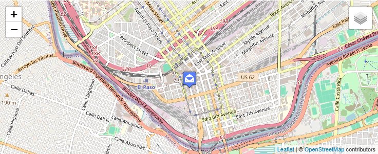 Map of ZIP Code 79980 in El Paso, TX — click to open interactive map