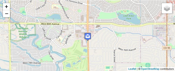 Map of ZIP Code 80006 in Arvada, CO — click to open interactive map