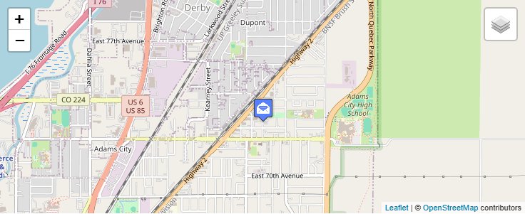 Map of ZIP Code 80037 in Commerce City, CO — click to open interactive map
