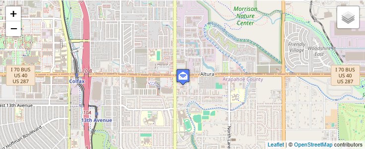 Map of ZIP Code 80042 in Aurora, CO — click to open interactive map