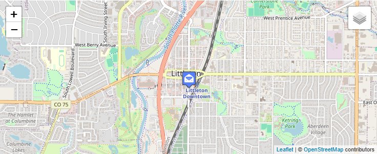 Map of ZIP Code 80160 in Littleton, CO — click to open interactive map