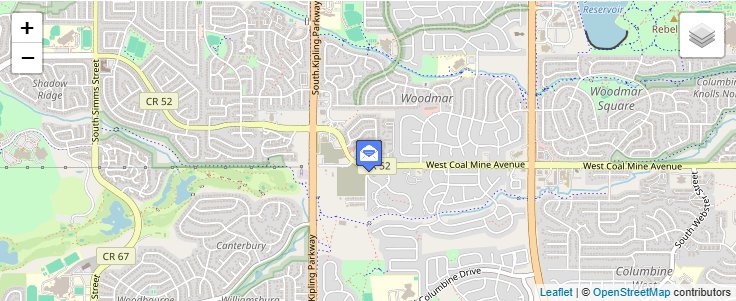 Map of ZIP Code 80162 in Littleton, CO — click to open interactive map