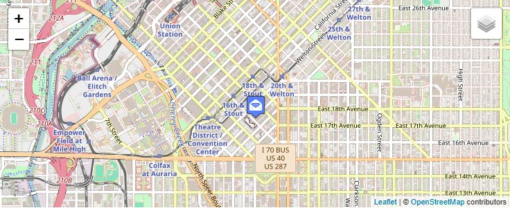 Map of ZIP Code 80271 in Denver, CO — click to open interactive map