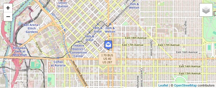 Map of ZIP Code 80291 in Denver, CO — click to open interactive map