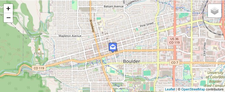 Map of ZIP Code 80306 in Boulder, CO — click to open interactive map