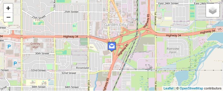 Map of ZIP Code 80638 in Greeley, CO — click to open interactive map