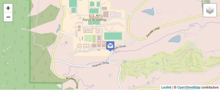 Map of ZIP Code 80841 in Usaf Academy, CO — click to open interactive map