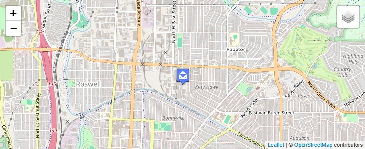 Map of ZIP Code 80933 in Colorado Springs, CO — click to open interactive map