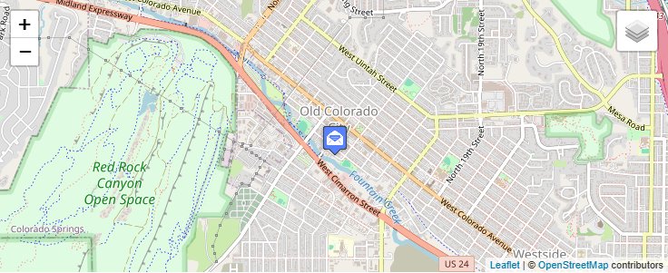 Map of ZIP Code 80934 in Colorado Springs, CO — click to open interactive map