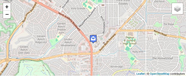 Map of ZIP Code 80936 in Colorado Springs, CO — click to open interactive map