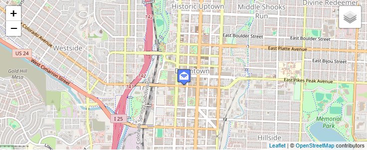 Map of ZIP Code 80942 in Colorado Springs, CO — click to open interactive map