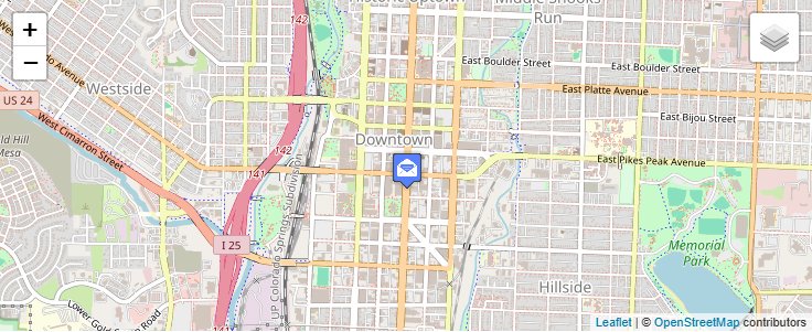 Map of ZIP Code 80947 in Colorado Springs, CO — click to open interactive map