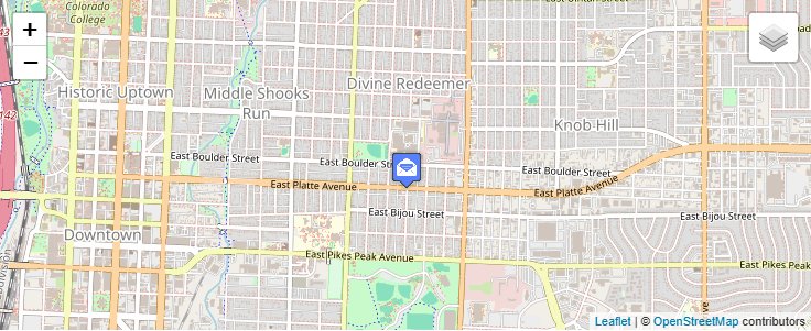 Map of ZIP Code 80950 in Colorado Springs, CO — click to open interactive map