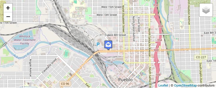 Map of ZIP Code 81002 in Pueblo, CO — click to open interactive map