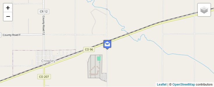 Map of ZIP Code 81034 in Ordway, CO — click to open interactive map