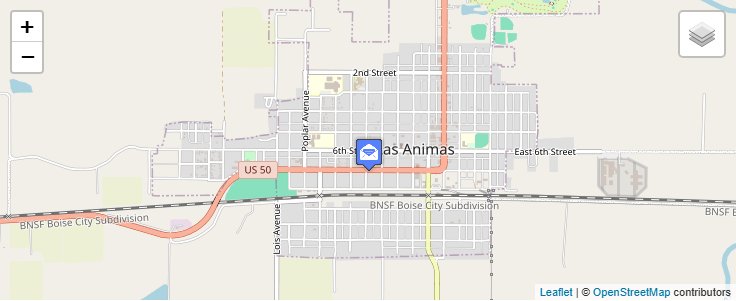 Map of ZIP Code 81038 in Fort Lyon, CO — click to open interactive map