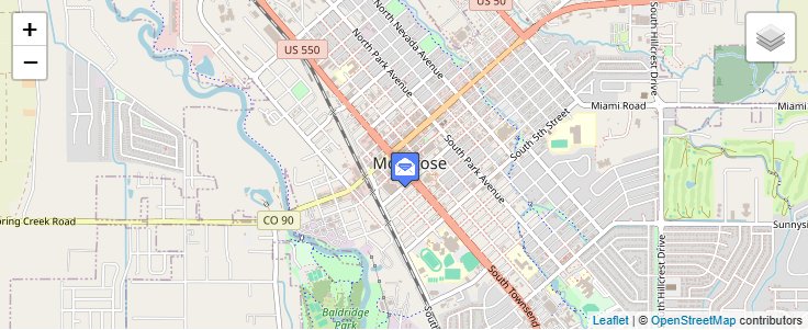Map of ZIP Code 81402 in Montrose, CO — click to open interactive map