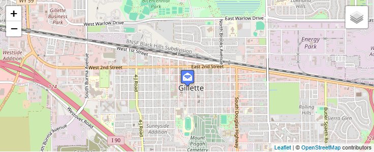 Map of ZIP Code 82717 in Gillette, WY — click to open interactive map