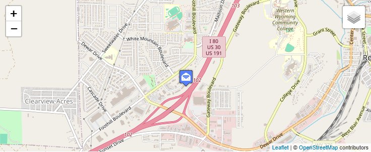 Map of ZIP Code 82902 in Rock Springs, WY — click to open interactive map
