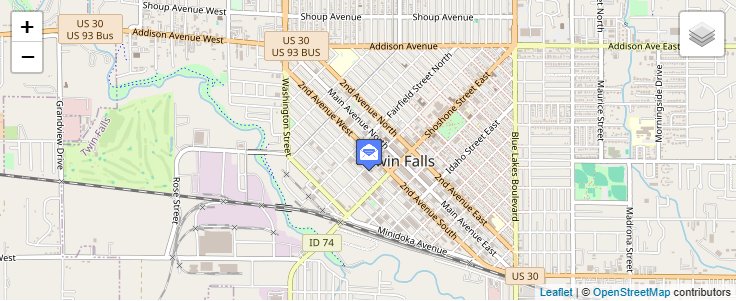 Map of ZIP Code 83303 in Twin Falls, ID — click to open interactive map