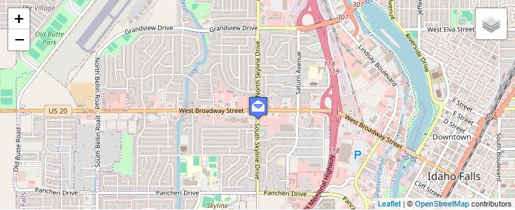 Map of ZIP Code 83415 in Idaho Falls, ID — click to open interactive map