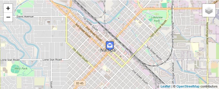 Map of ZIP Code 83652 in Nampa, ID — click to open interactive map