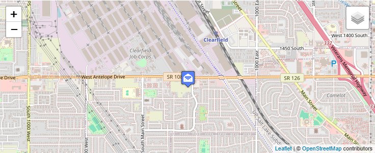 Map of ZIP Code 84016 in Clearfield, UT — click to open interactive map