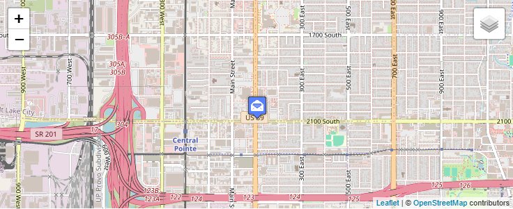 Map of ZIP Code 84190 in Salt Lake City, UT — click to open interactive map