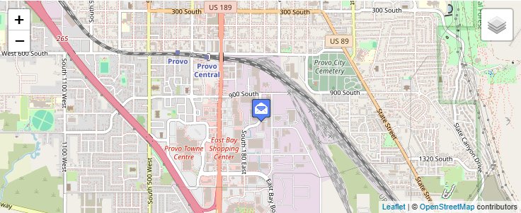 Map of ZIP Code 84605 in Provo, UT — click to open interactive map