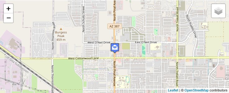 Map of ZIP Code 85130 in Casa Grande, AZ — click to open interactive map