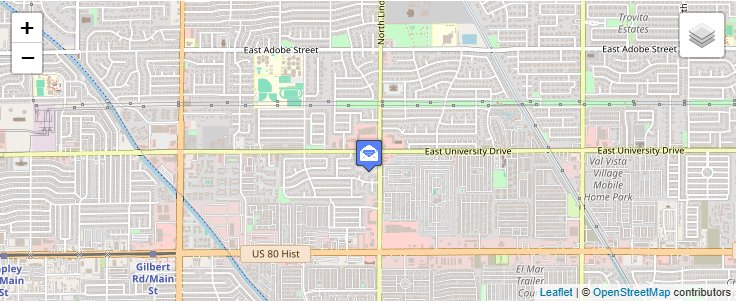 Map of ZIP Code 85214 in Mesa, AZ — click to open interactive map