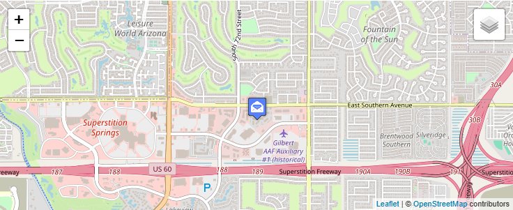Map of ZIP Code 85216 in Mesa, AZ — click to open interactive map