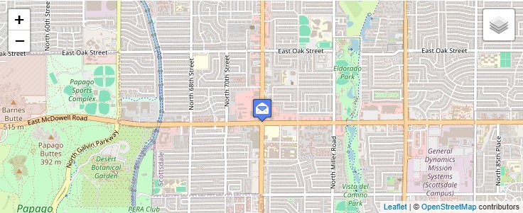 Map of ZIP Code 85252 in Scottsdale, AZ — click to open interactive map