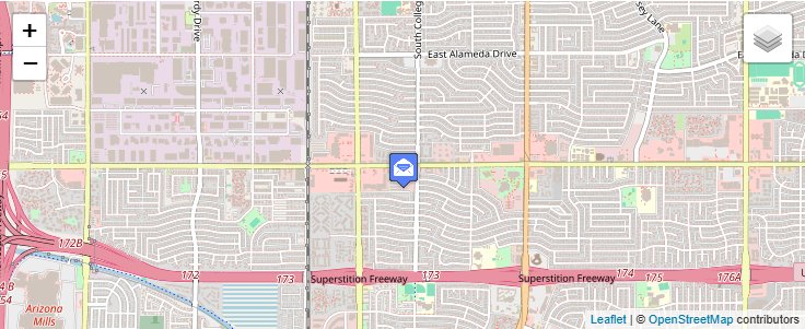 Map of ZIP Code 85285 in Tempe, AZ — click to open interactive map