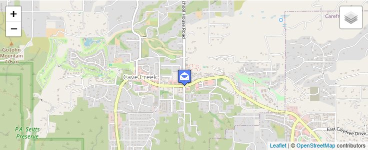 Map of ZIP Code 85327 in Cave Creek, AZ — click to open interactive map