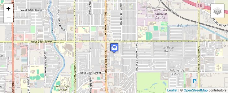 Map of ZIP Code 85369 in Yuma, AZ — click to open interactive map