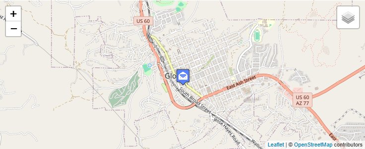 Map of ZIP Code 85502 in Globe, AZ — click to open interactive map