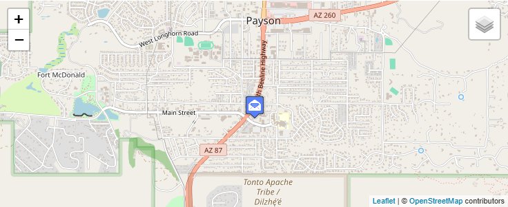 Map of ZIP Code 85547 in Payson, AZ — click to open interactive map