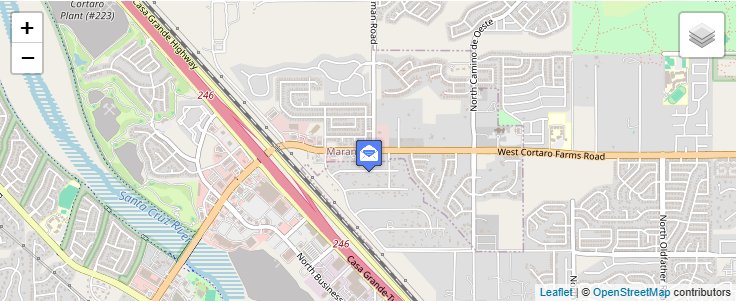 Map of ZIP Code 85652 in Cortaro, AZ — click to open interactive map