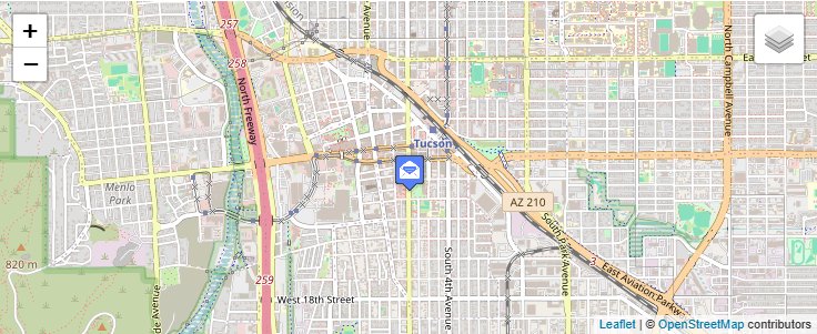 Map of ZIP Code 85702 in Tucson, AZ — click to open interactive map