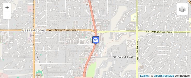 Map of ZIP Code 85740 in Tucson, AZ — click to open interactive map
