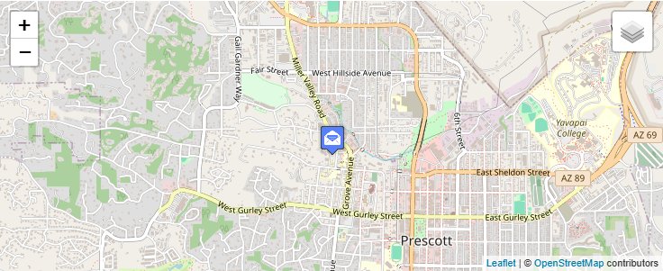 Map of ZIP Code 86304 in Prescott, AZ — click to open interactive map