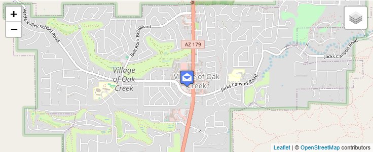 Map of ZIP Code 86341 in Sedona, AZ — click to open interactive map