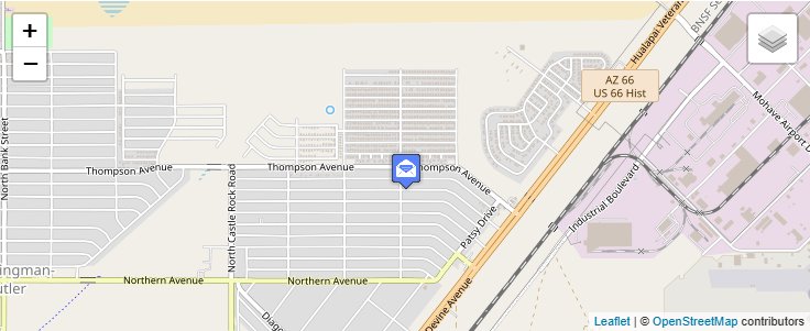 Map of ZIP Code 86412 in Hualapai, AZ — click to open interactive map