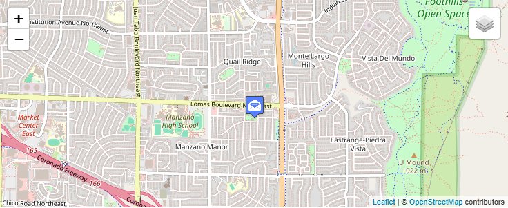 Map of ZIP Code 87181 in Albuquerque, NM — click to open interactive map