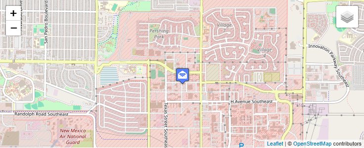 Map of ZIP Code 87185 in Albuquerque, NM — click to open interactive map