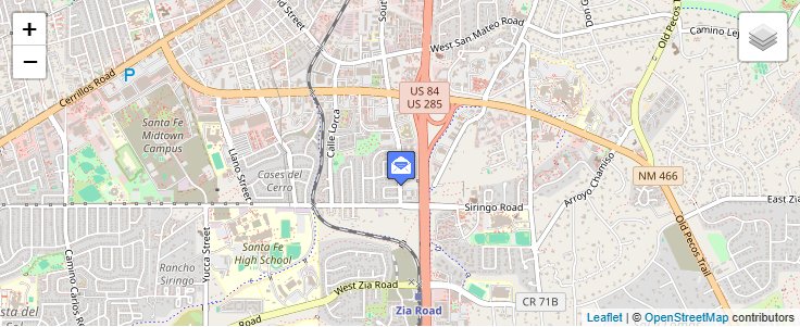 Map of ZIP Code 87502 in Santa Fe, NM — click to open interactive map