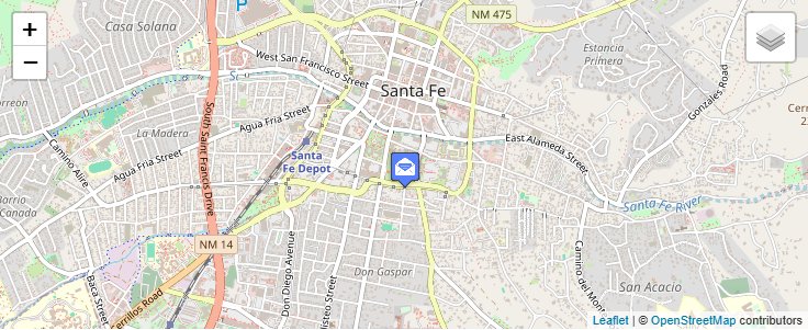 Map of ZIP Code 87503 in Santa Fe, NM — click to open interactive map