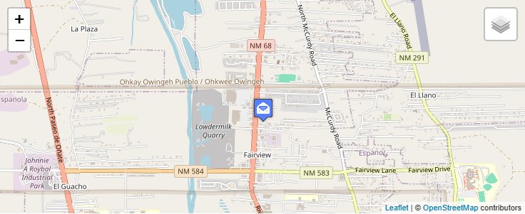 Map of ZIP Code 87533 in Espanola, NM — click to open interactive map