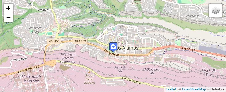 Map of ZIP Code 87545 in Los Alamos, NM — click to open interactive map